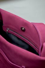 Geanta dama TOTE L velur bordo 0021 - imagine 4