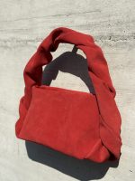 Geanta dama NOVA velur roșu 0034 - imagine 6