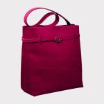 Geanta dama TOTE L velur bordo 0021