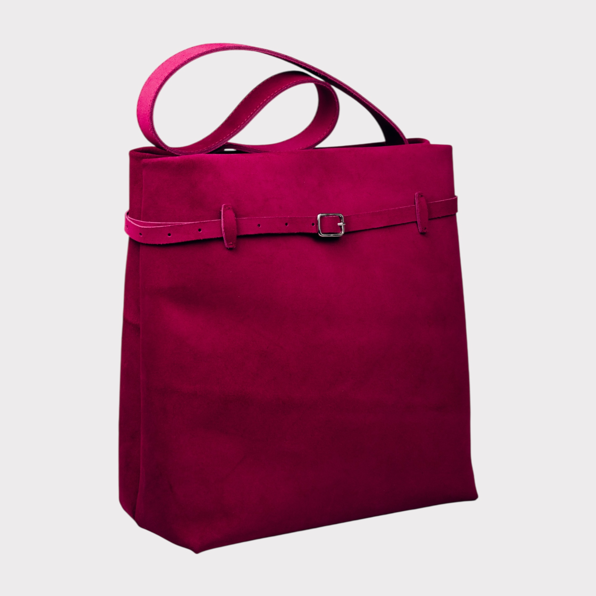 Photoroom_20250513_120318 Geanta dama TOTE L velur bordo 0021 - imagine 1