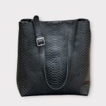 Geanta TOTE L croco negru 0021 - imagine 4
