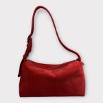 GEANTA dama TERRA velur roșu   0036 - imagine 3