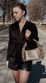 Geanta NOVA bej taupe 0034 - imagine 3