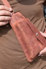 Borseta bărbat cărămiziu 0049 - imagine 5