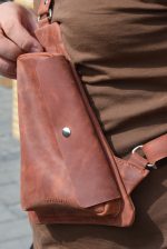Borseta bărbat cărămiziu 0049 - imagine 3