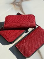 Portofel dama EMMA L croco roșu 0041 - imagine 7