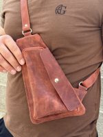 Borseta bărbat cărămiziu 0049 - imagine 4