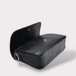 Geanta dama Crossbody croco negru 0051 - imagine 3