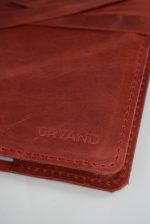 Jurnal A5 din piele naturală roșu crazy 0039 - imagine 4