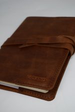 Jurnal A5 din piele naturală maro crazy 0039 - imagine 4